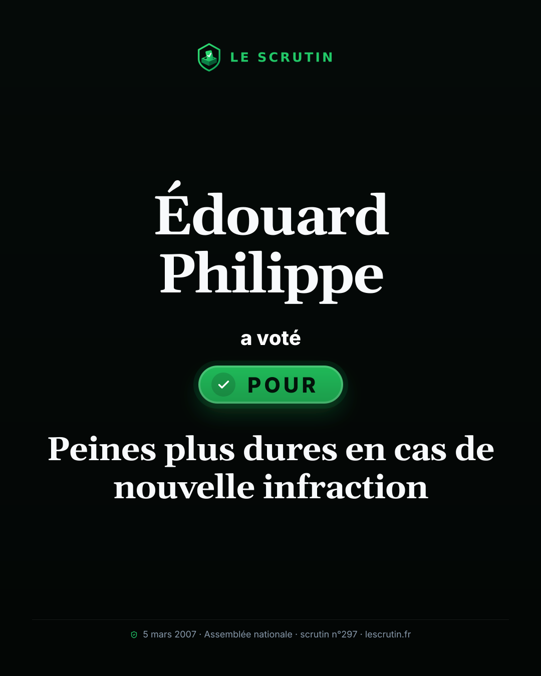 Visuel : Peines plus dures en cas de nouvelle infraction