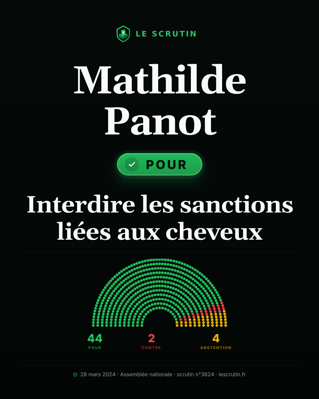 Visuel : Interdire les sanctions liées aux cheveux