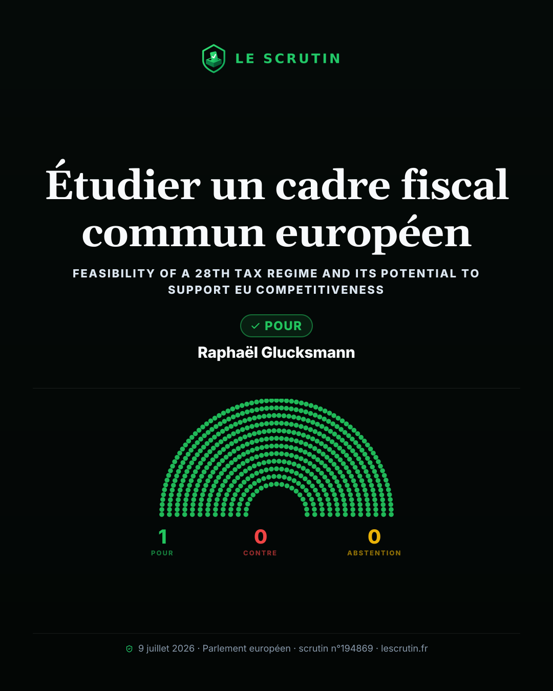 Visuel : Étudier un cadre fiscal commun européen