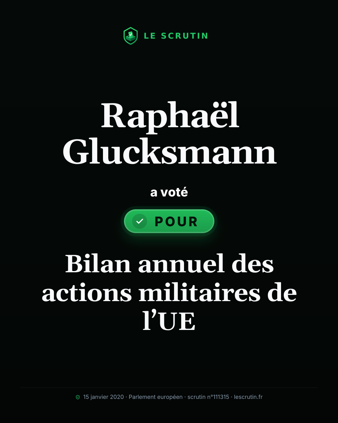 Visuel : Bilan annuel des actions militaires de l’UE