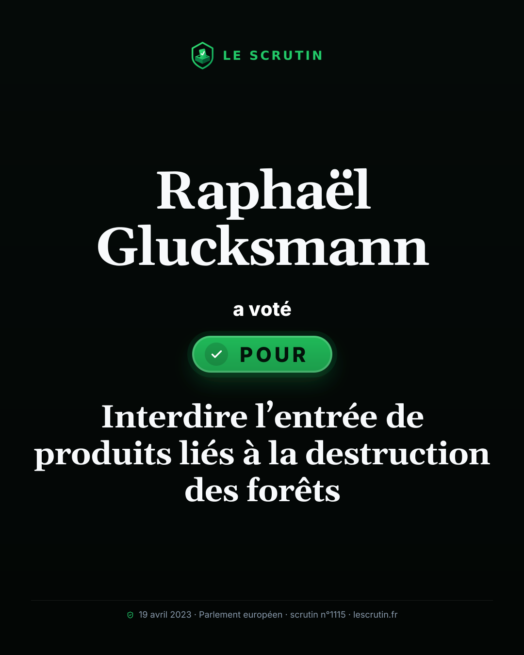 Visuel : Interdire l’entrée de produits liés à la destruction des forêts