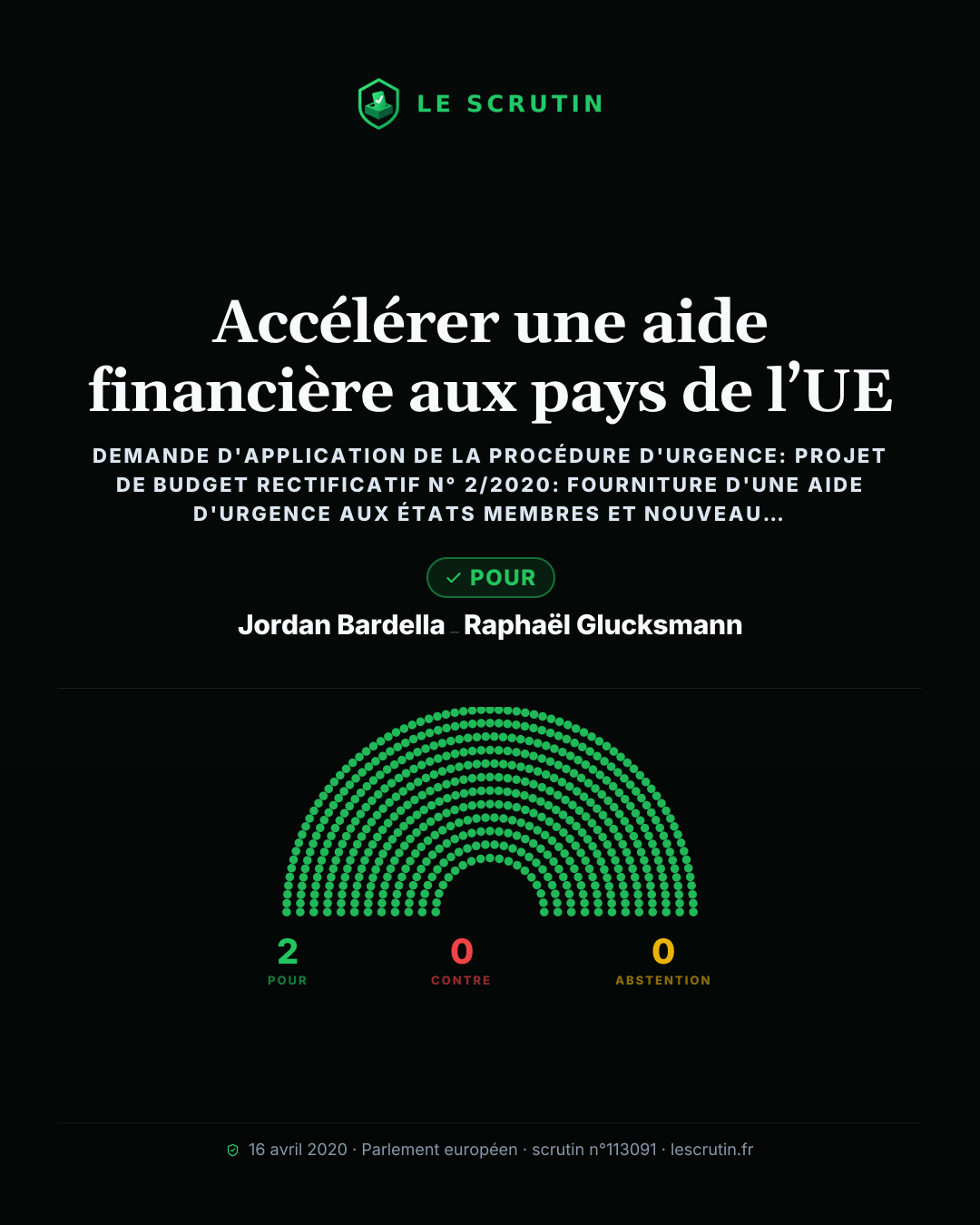 Visuel : Accélérer une aide financière aux pays de l’UE