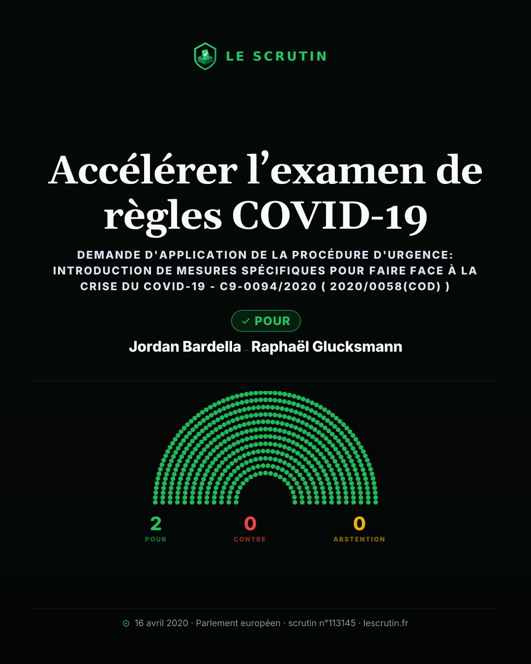 Visuel : Accélérer l’examen de règles COVID-19