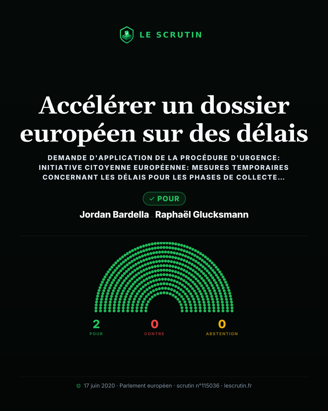 Visuel : Accélérer un dossier européen sur des délais