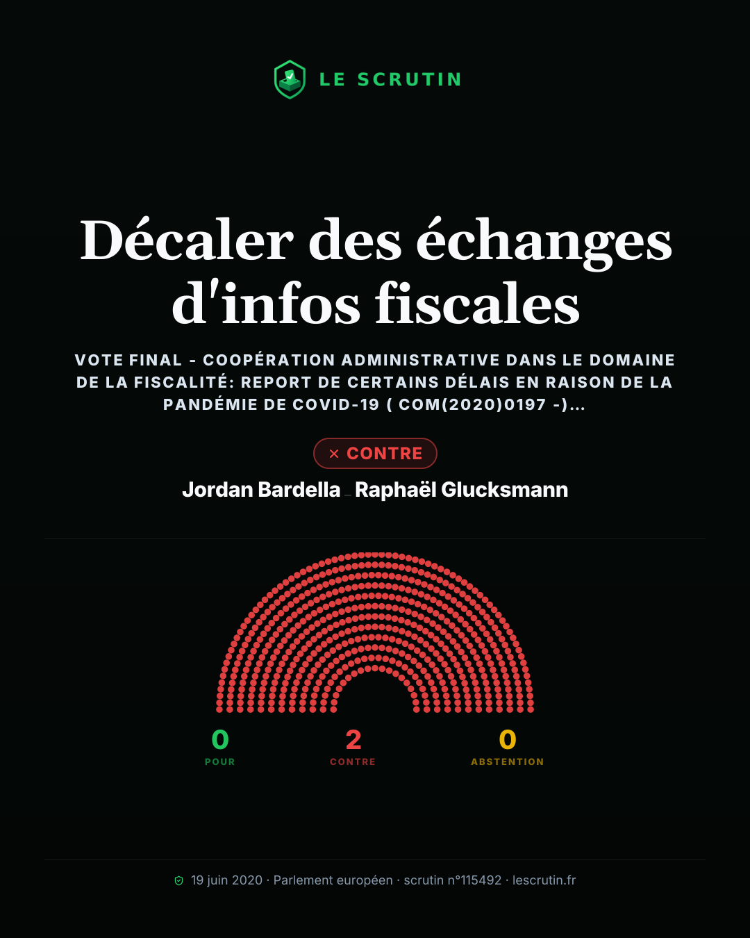 Visuel : Décaler des échanges d'infos fiscales
