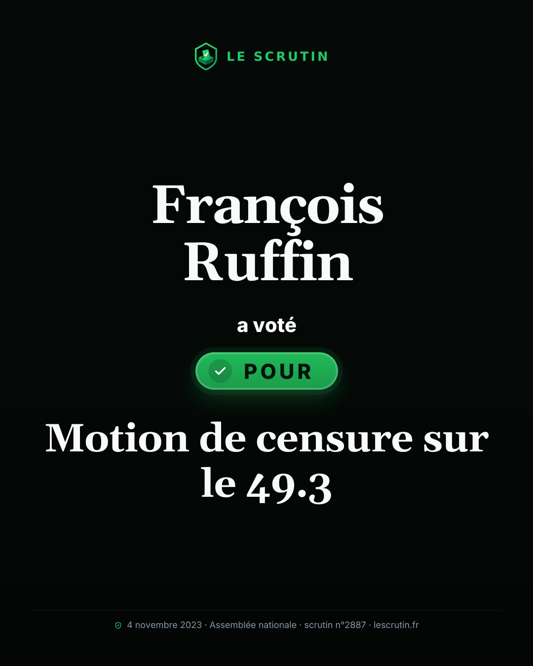 Visuel : Motion de censure sur le 49.3